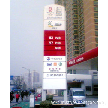 Outdoor LED Gas Station Pylon Signage